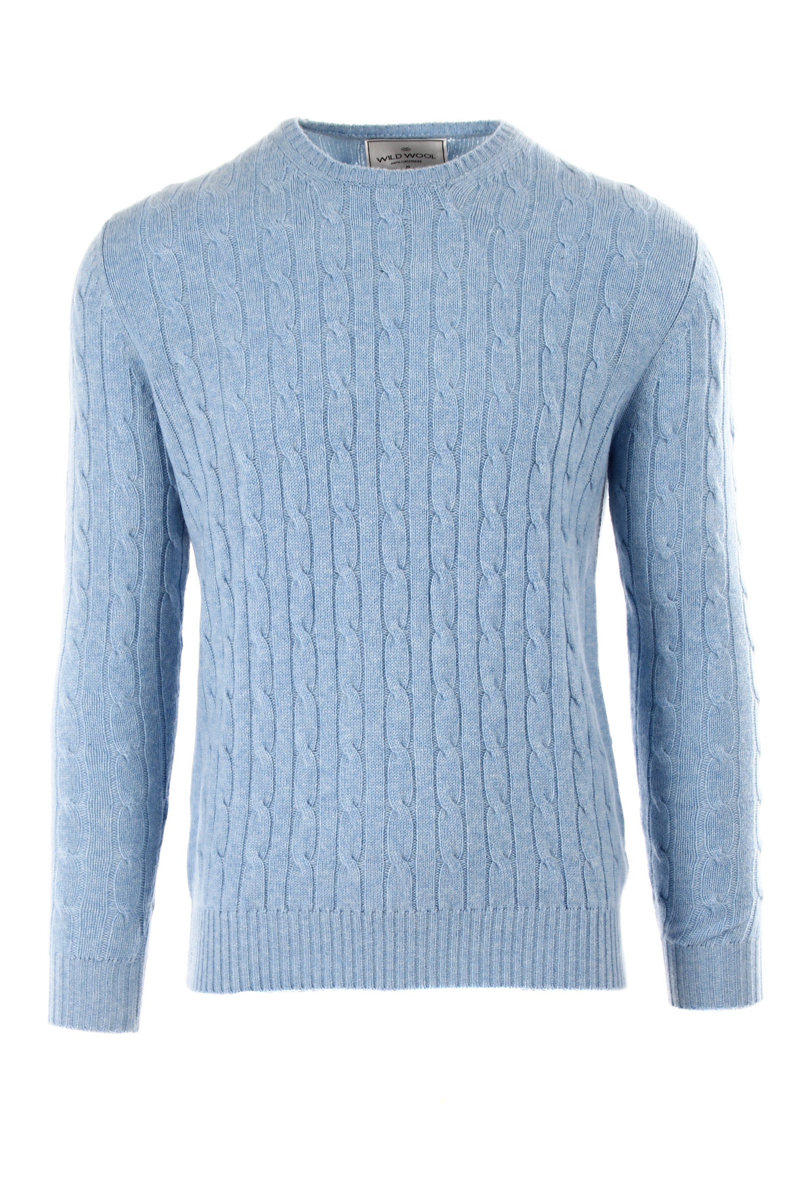 Cable Knit Sky Blue Sweater Men Cable Knit Men – WILD WOOL